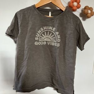 Rylee + cry boys grey sunshine t shirt size 6-7